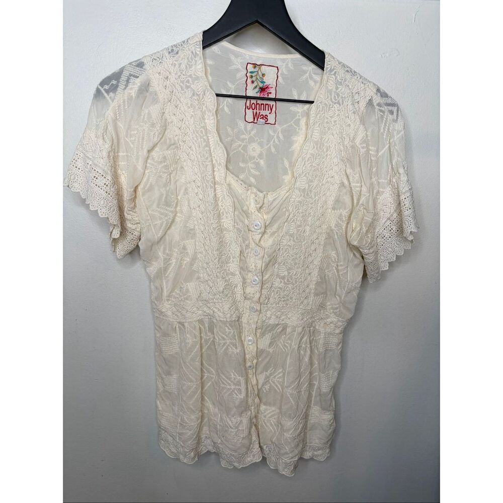 Johnny Was Embroidered Blouse